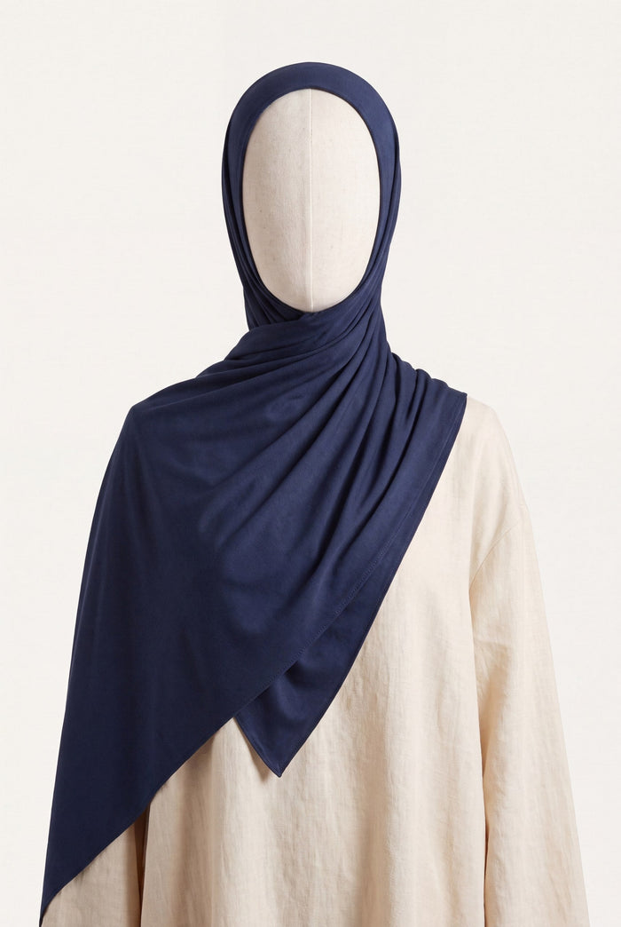 Blaubeernacht Hijab – Liquid Jersey