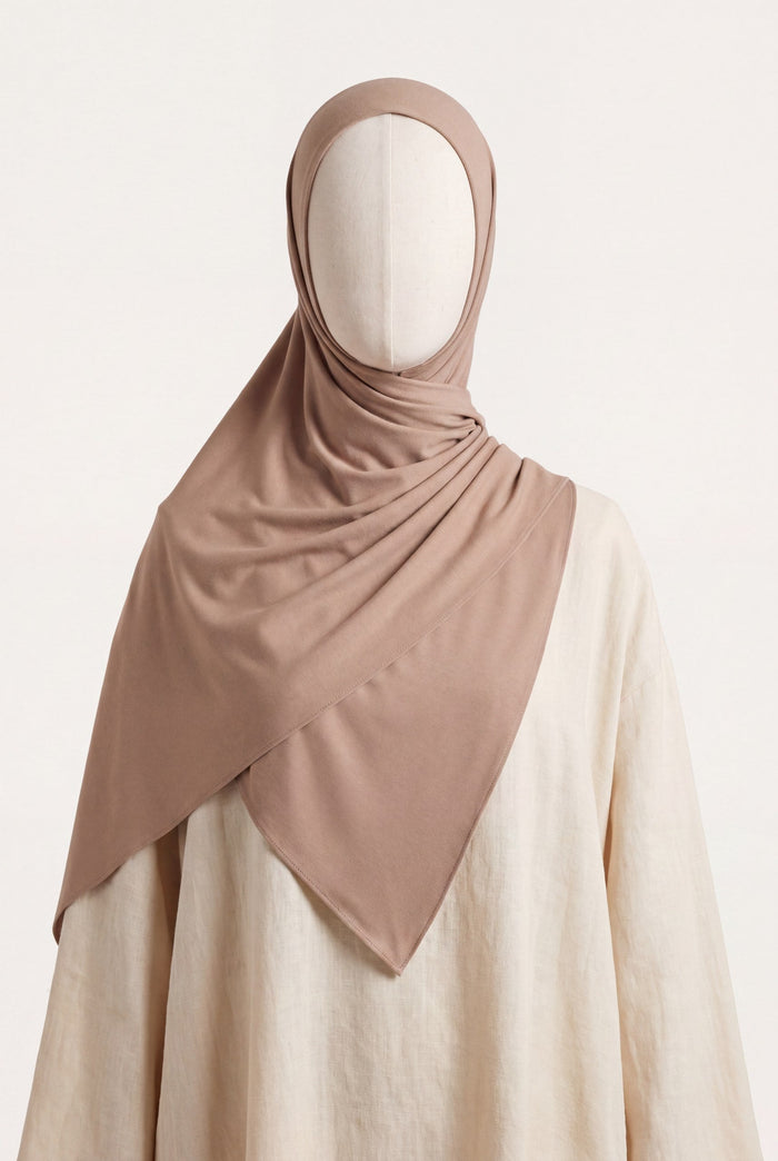 Milchkaffee Hijab – Liquid Jersey