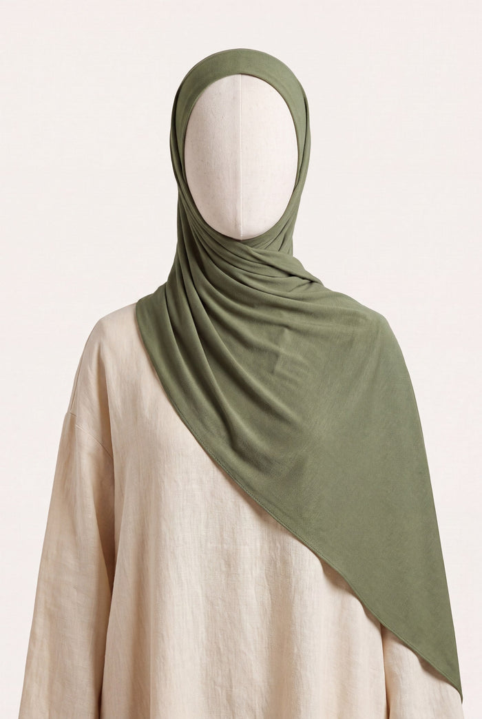 Olive Hijab – Premium Jersey